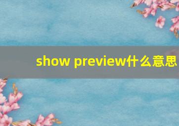 show preview什么意思